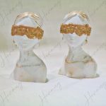 مجسمه ناتالی سفید موکا طلایی