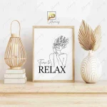 تابلو یک تکه لاین آرت Relax